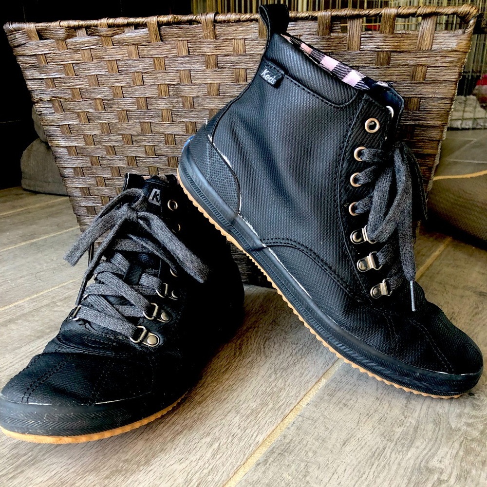 Keds high top fashion sneakers.